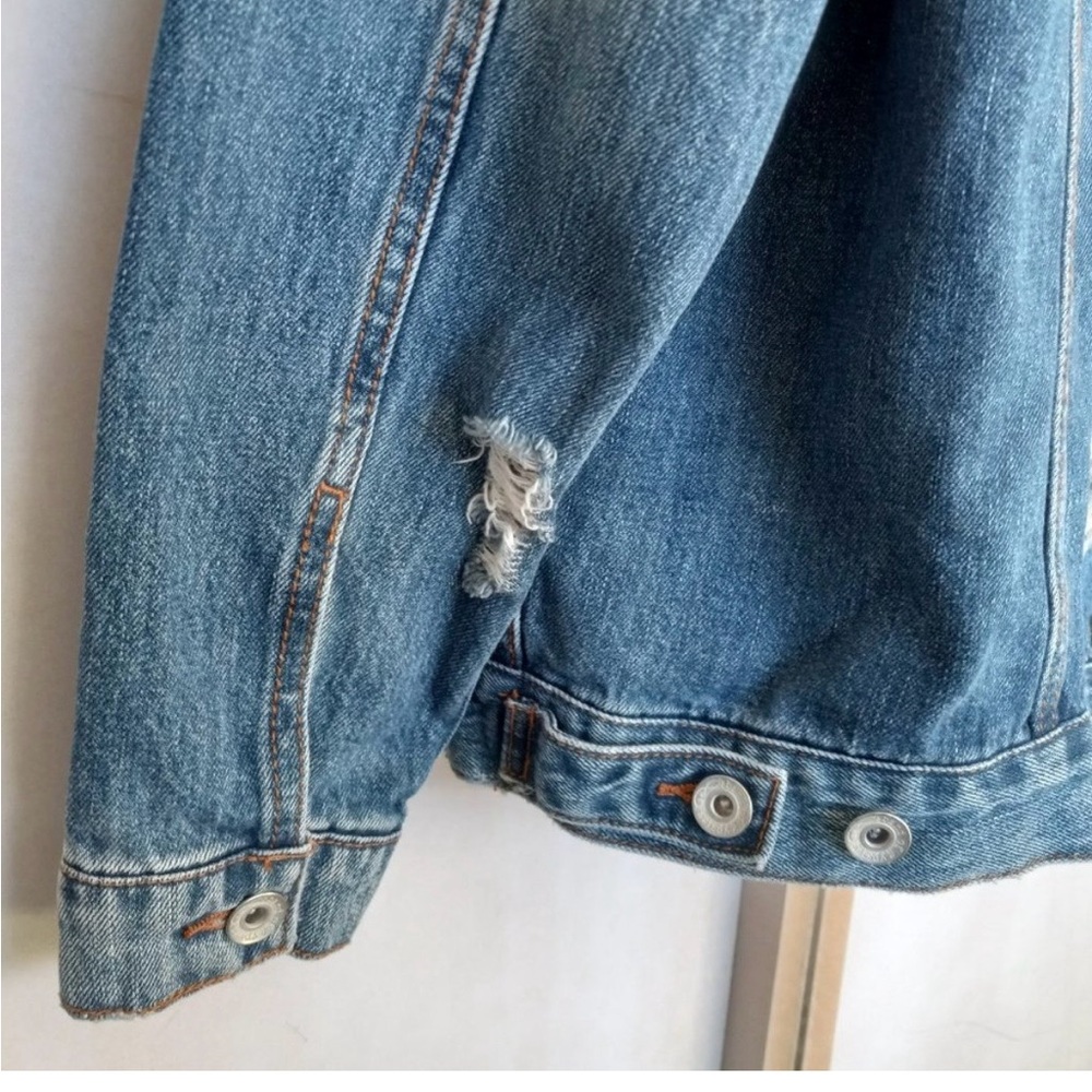 Distressed Blue Denim Jacket - Picture 3 of 4